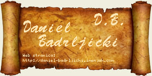 Daniel Badrljički vizit kartica
